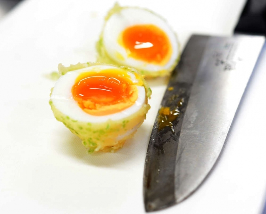яйца в кляре для японской лапши Удон